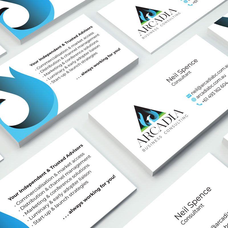 arcadia-business-cards-bcreative business cards by B Creative Graphic Design