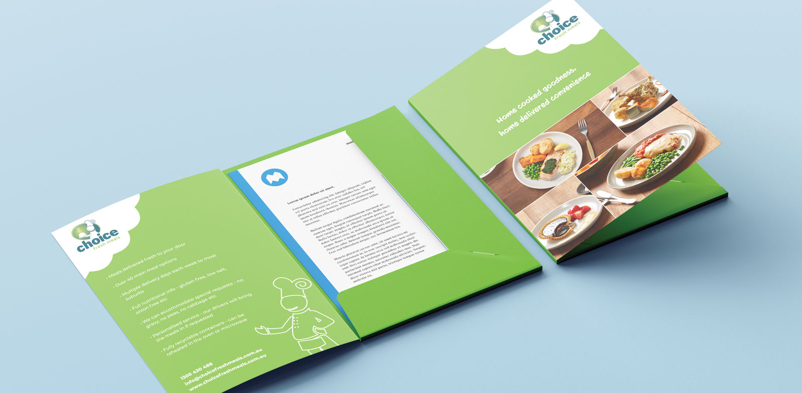 presentation folders for choice fresh meals