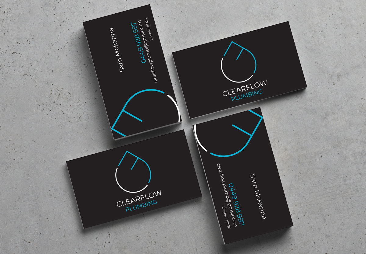 business cards for plumbers by B Creative Graphic Design