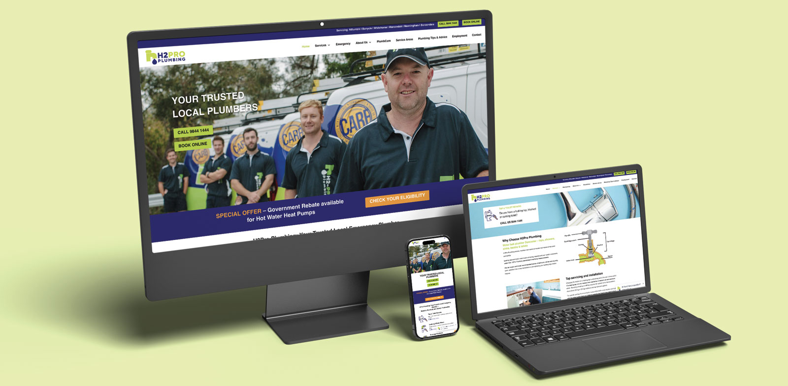 h2pro-website-1600x785 websites for plumbers and tradesmen