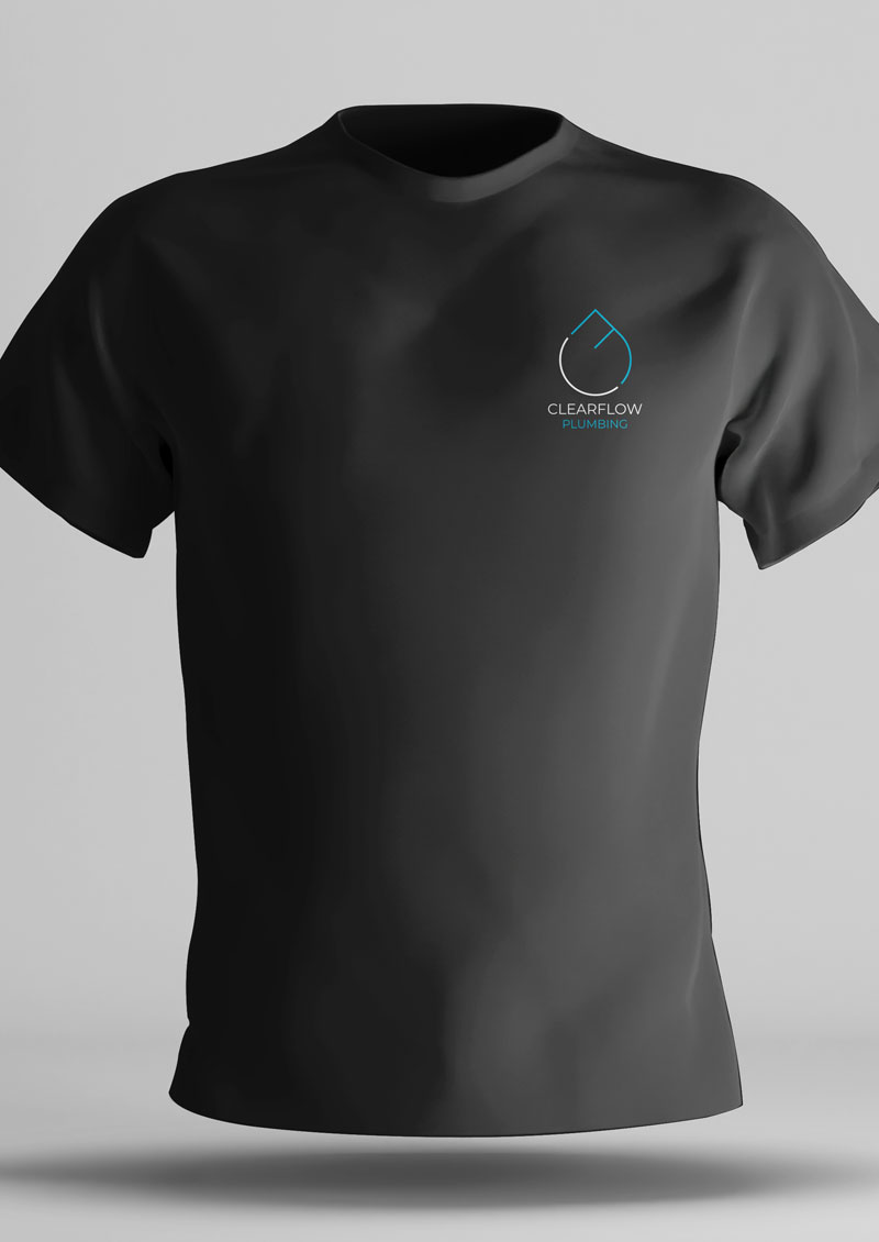 plumbing logo on shirts by b creative